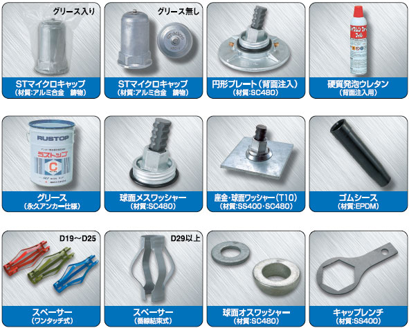 STロックボルトのその他付属品